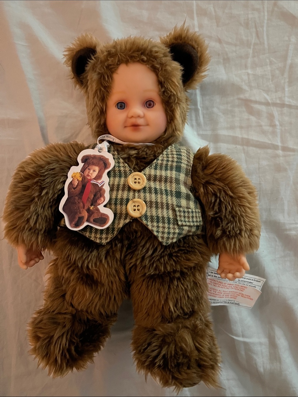 Vintage 1997 Anne Geddes Tierno Bear Baby Doll